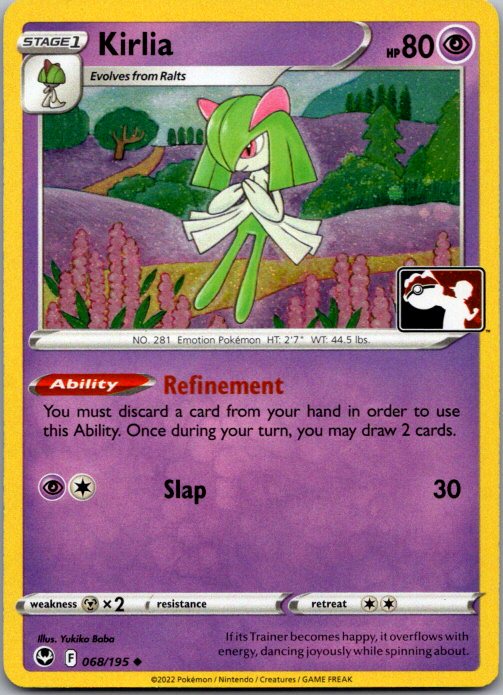 Holo Kirlia Uncommon Prize Pack Series Cards 068/195 NM