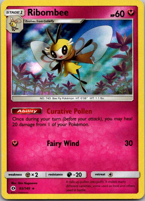 Ribombee Holo Rare SM Base Set 93/149 NM