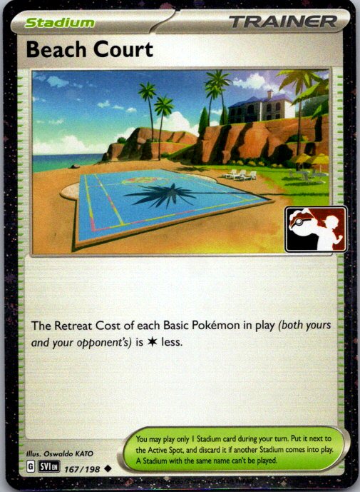 Holo Beach Court Uncommon Prize Pack Series Cards 167/198 NM