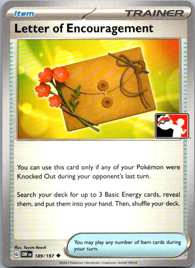 Letter of Encouragement Uncommon Prize Pack Series Cards 189/197 NM