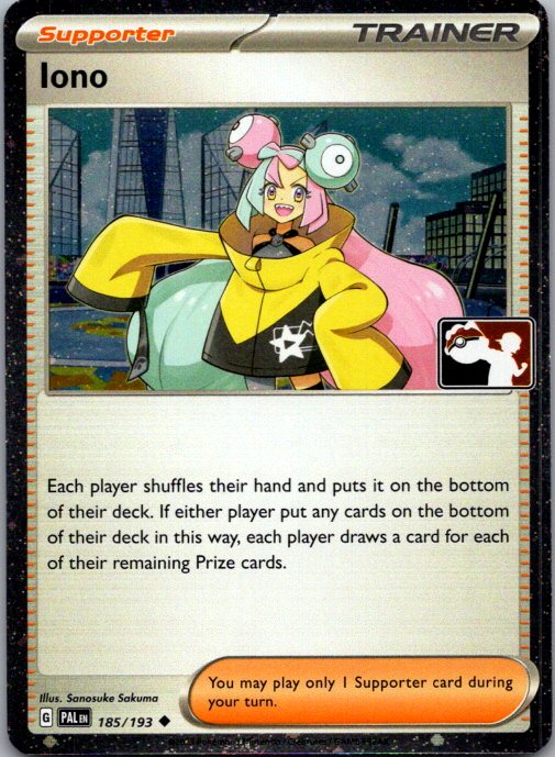 Iono Uncommon Prize Pack Series Cards 185/193 NM