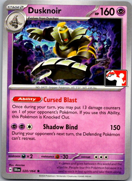 Dusknoir Rare Prize Pack Series Cards 020/064 NM