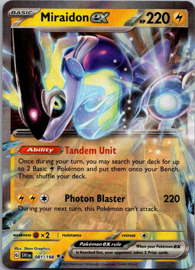 Miraidon ex - Double Rare SV01: Scarlet & Violet Base Set 081/198 NM