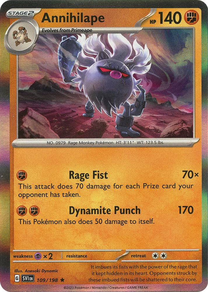 Annihilape Rare SV01: Scarlet & Violet Base Set 109/198 NM