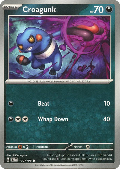 Croagunk Common SV01: Scarlet & Violet Base Set 130/198 NM
