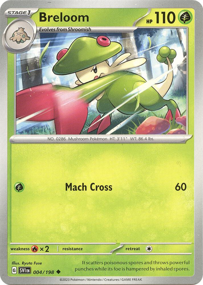 Breloom Uncommon SV01: Scarlet & Violet Base Set 004/198 NM