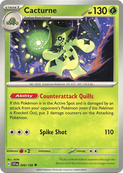 Cacturne - 006/198 Uncommon SV01: Scarlet & Violet Base Set 006/198 NM