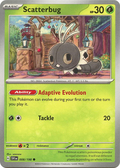 Scatterbug Common SV01: Scarlet & Violet Base Set 008/198 NM