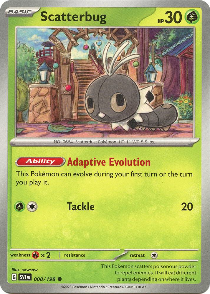 Scatterbug Common SV01: Scarlet & Violet Base Set 008/198 NM