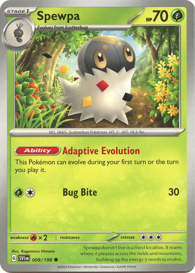 Spewpa Common SV01: Scarlet & Violet Base Set 009/198 NM