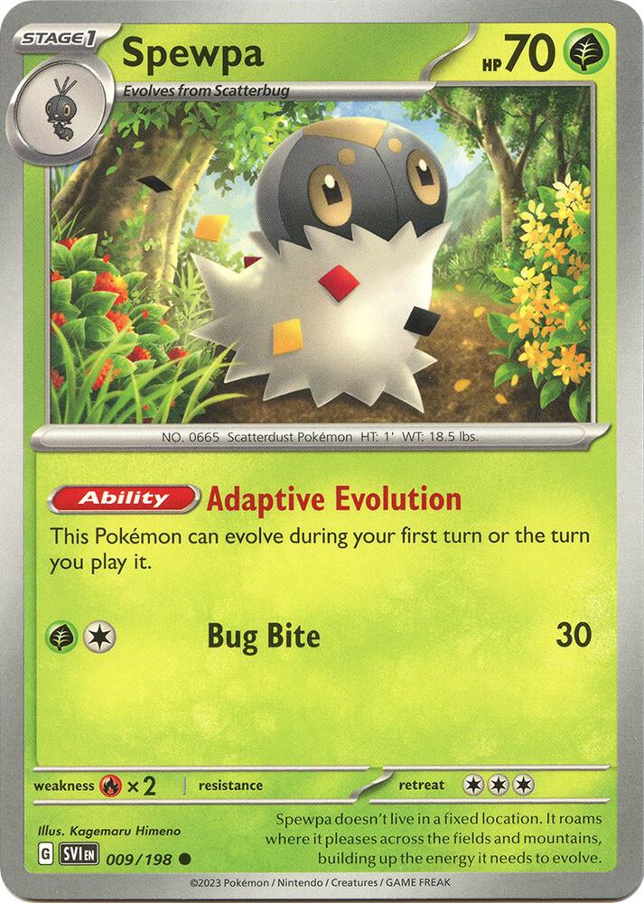 Spewpa Common SV01: Scarlet & Violet Base Set 009/198 NM