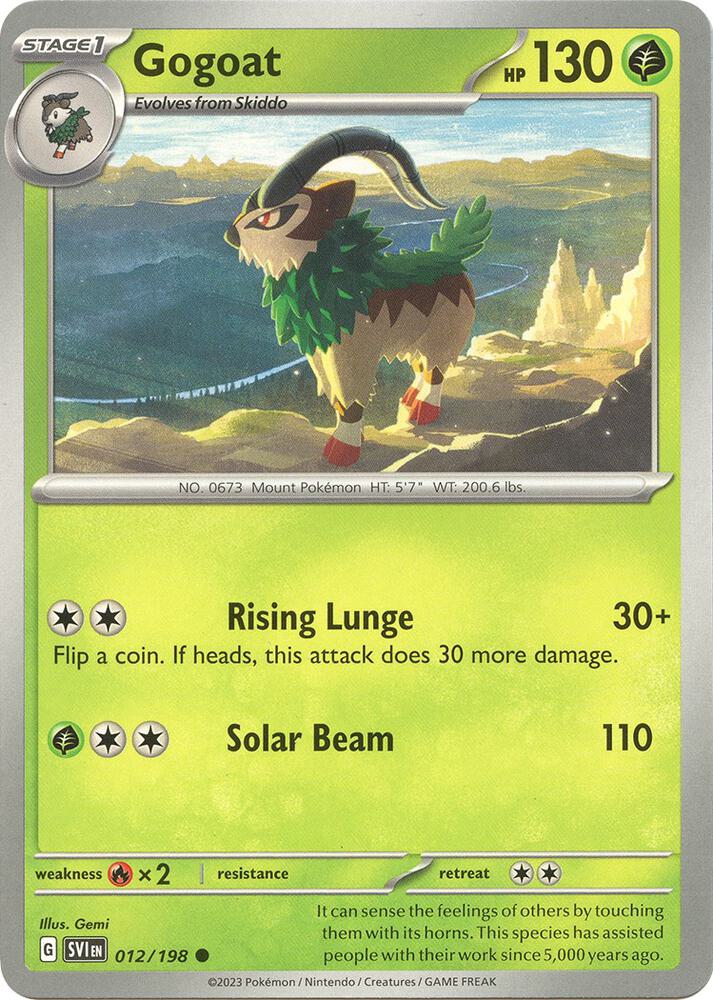Gogoat Common SV01: Scarlet & Violet Base Set 012/198 NM