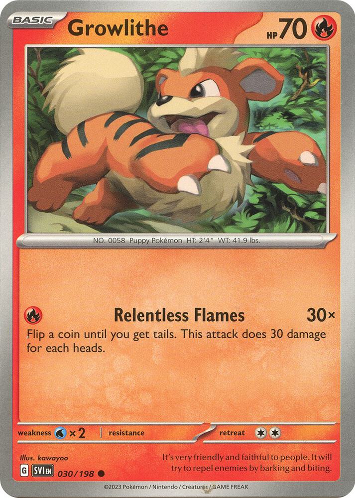Growlithe - 030/198 Common SV01: Scarlet & Violet Base Set 030/198 NM
