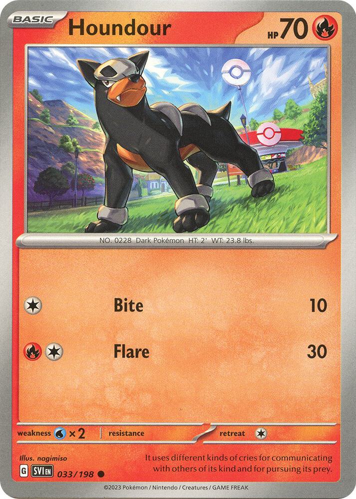 Houndour - 033/198 Common SV01: Scarlet & Violet Base Set 033/198 NM