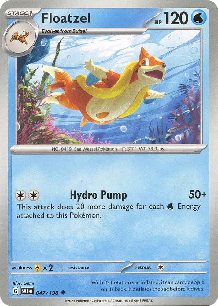 Floatzel Uncommon SV01: Scarlet & Violet Base Set 047/198 NM
