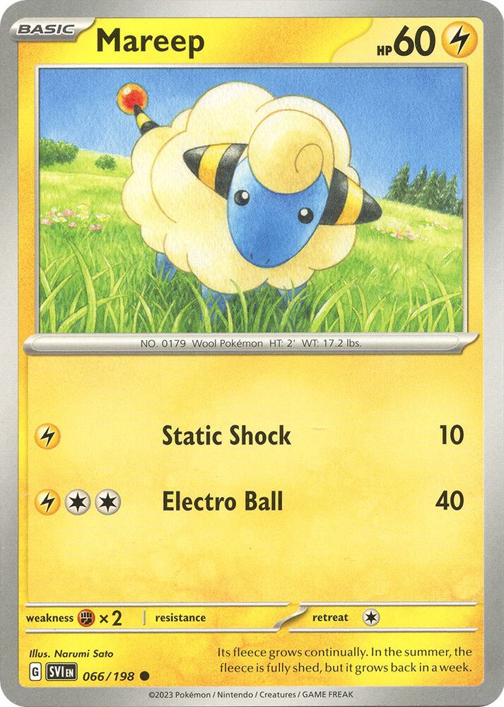 Mareep Common SV01: Scarlet & Violet Base Set 066/198 NM
