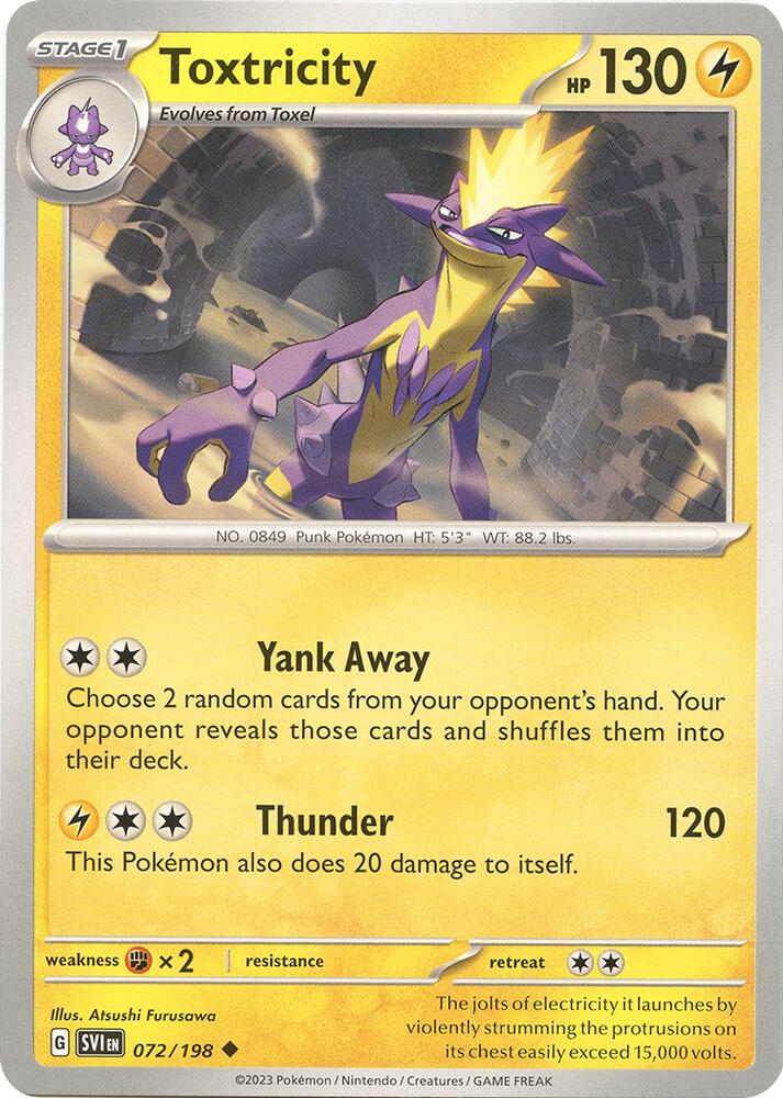 Toxtricity Uncommon SV01: Scarlet & Violet Base Set 072/198 NM