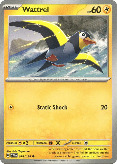 Wattrel - 078/198 Common SV01: Scarlet & Violet Base Set 078/198 NM