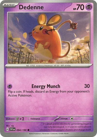 Dedenne - 094/198 Common SV01: Scarlet & Violet Base Set 094/198 NM