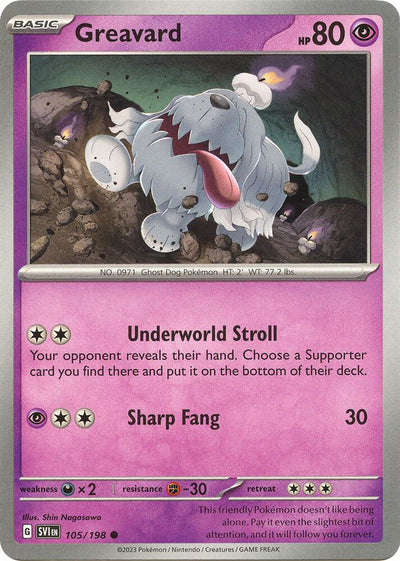 Greavard - 105/198 Common SV01: Scarlet & Violet Base Set 105/198 NM