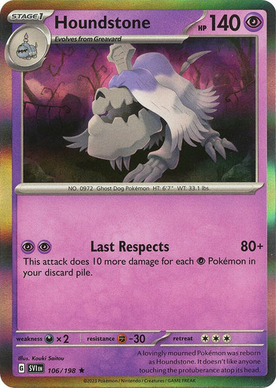 Houndstone Rare SV01: Scarlet & Violet Base Set 106/198 NM