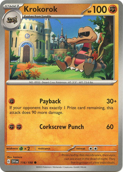 Krokorok Common SV01: Scarlet & Violet Base Set 116/198 NM
