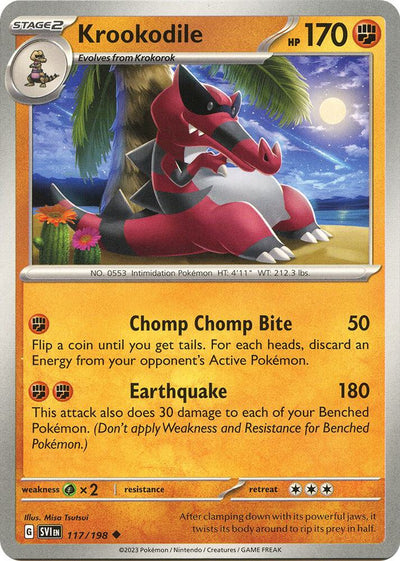 Krookodile Uncommon SV01: Scarlet & Violet Base Set 117/198 NM