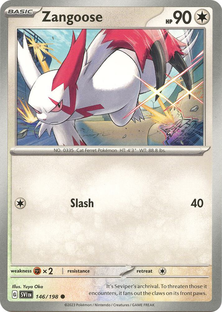 Zangoose - 146/198 Common SV01: Scarlet & Violet Base Set 146/198 NM
