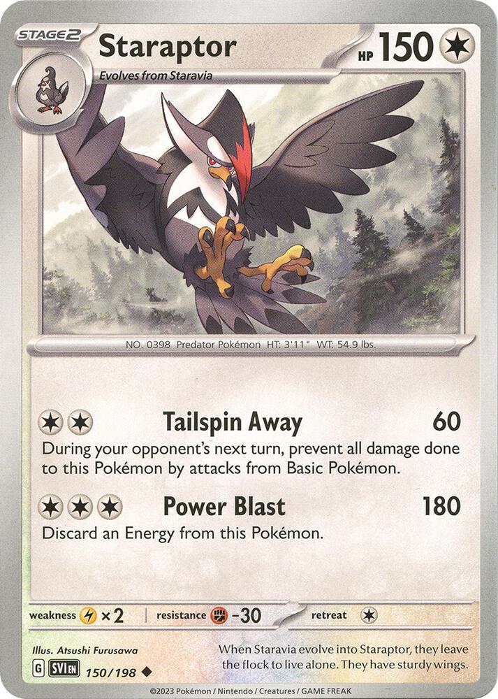 Staraptor Uncommon SV01: Scarlet & Violet Base Set 150/198 NM