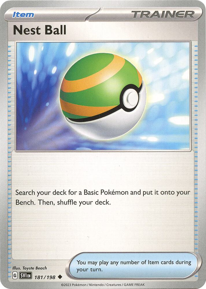 Nest Ball - 181/198 Uncommon SV01: Scarlet & Violet Base Set 181/198 NM