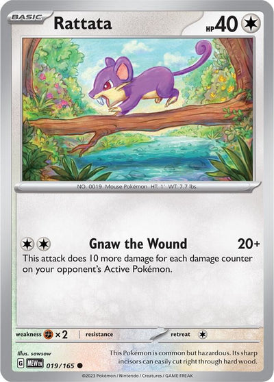 Rattata Common SV: Scarlet & Violet 151 019/165 NM