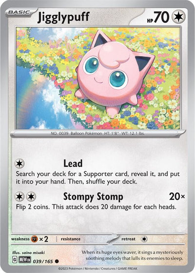 Jigglypuff Common SV: Scarlet & Violet 151 039/165 NM