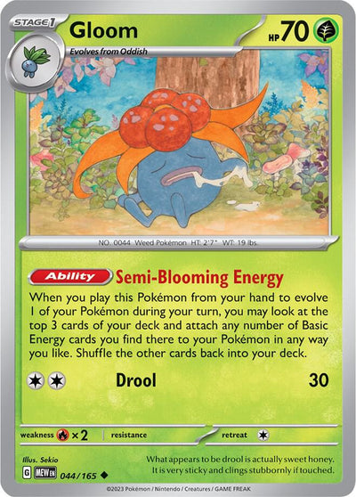 Gloom Uncommon SV: Scarlet & Violet 151 044/165 NM