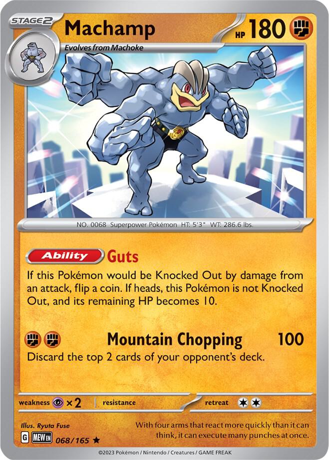 Machamp Rare SV: Scarlet & Violet 151 068/165 NM