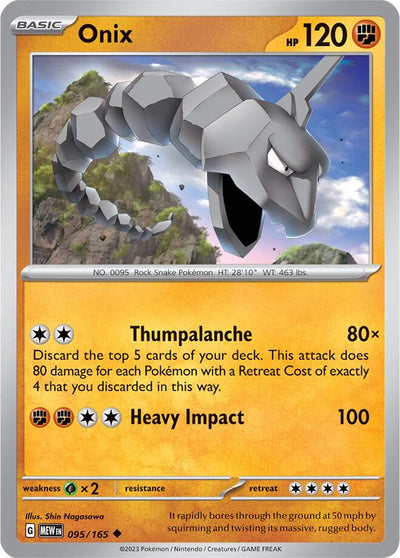 Onix Uncommon SV: Scarlet & Violet 151 095/165 NM