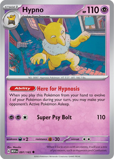 Hypno Uncommon SV: Scarlet & Violet 151 097/165 NM