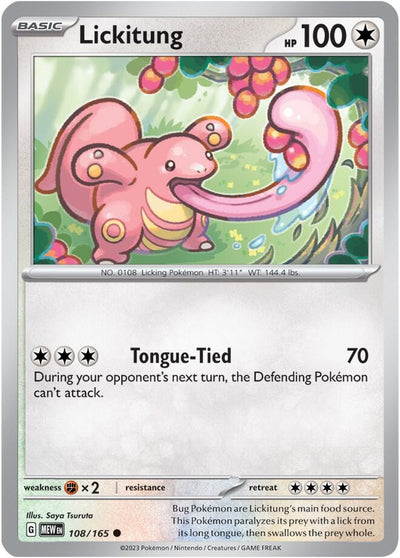 Lickitung Common SV: Scarlet & Violet 151 108/165 NM