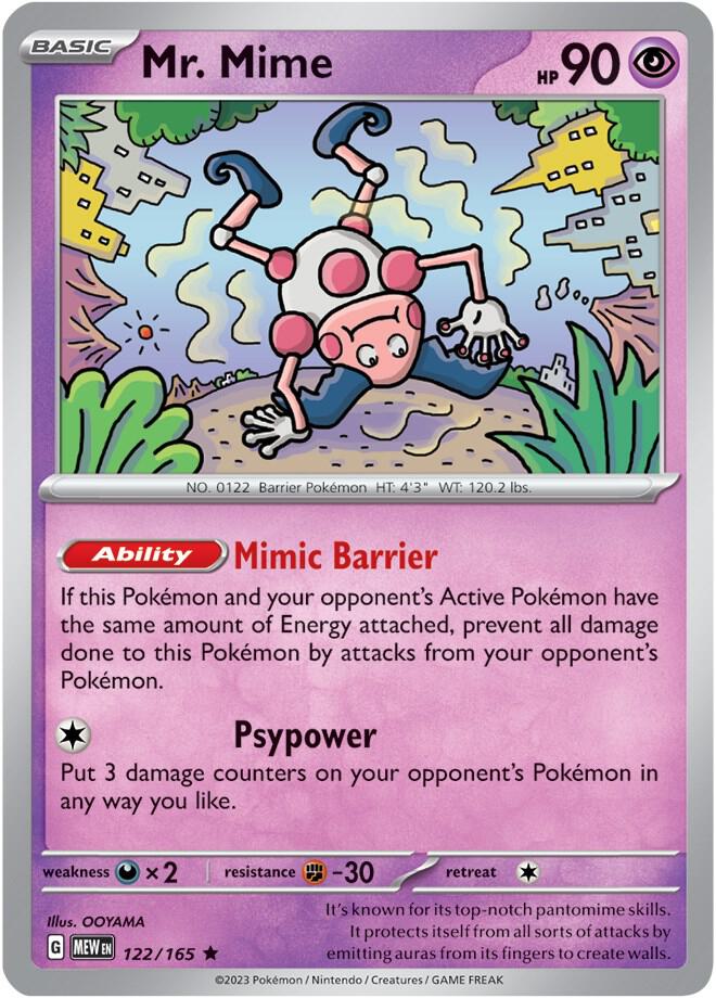 Mr. Mime - 122/165 Rare SV: Scarlet & Violet 151 122/165 NM