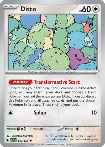 Ditto Rare SV: Scarlet & Violet 151 132/165 NM