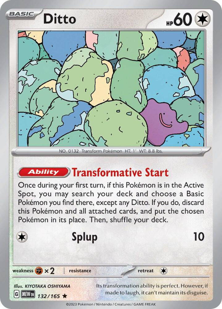 Ditto Rare SV: Scarlet & Violet 151 132/165 NM