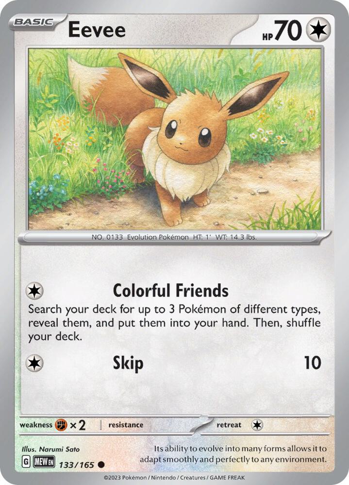 Eevee Common SV: Scarlet & Violet 151 133/165 NM