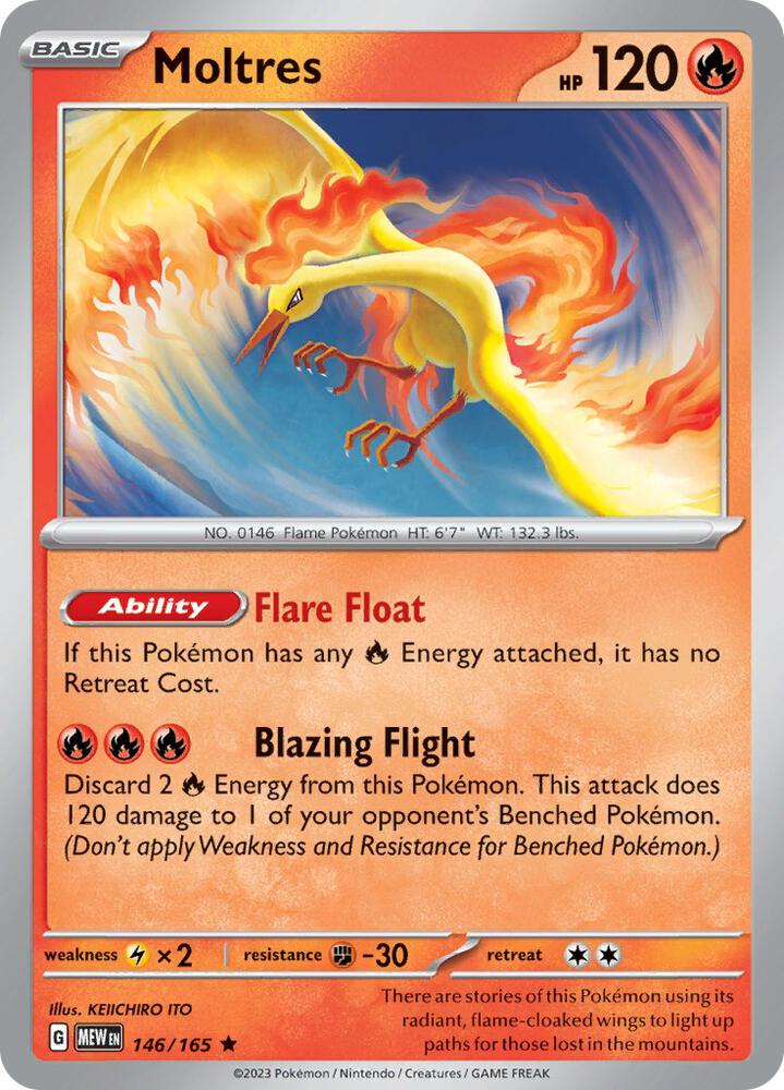 Moltres Rare SV: Scarlet & Violet 151 146/165 NM