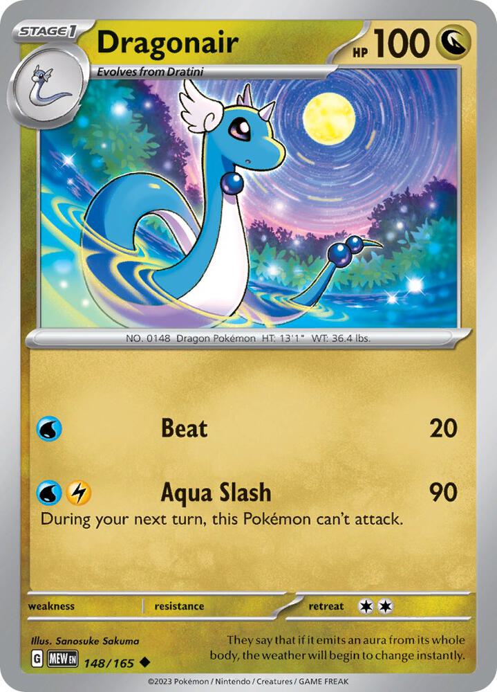 Dragonair - 148/165 Uncommon SV: Scarlet & Violet 151 148/165 NM