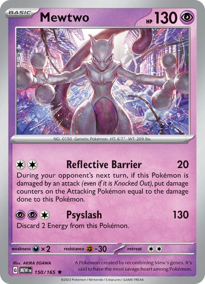 Mewtwo Rare SV: Scarlet & Violet 151 150/165 NM