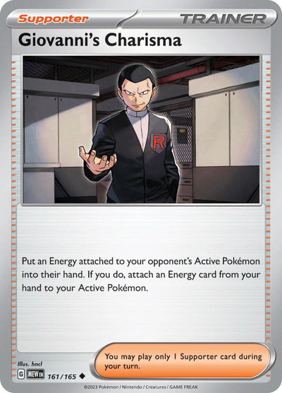Giovanni's Charisma - 161/165 Uncommon SV: Scarlet & Violet 151 161/165 NM