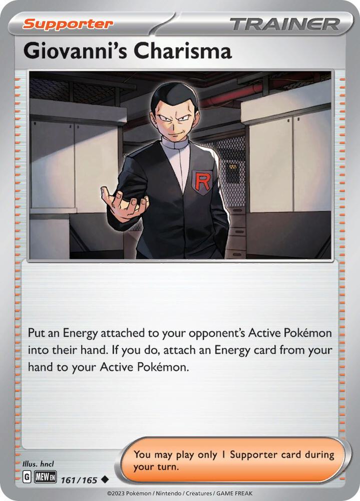 Giovanni's Charisma - 161/165 Uncommon SV: Scarlet & Violet 151 161/165 NM