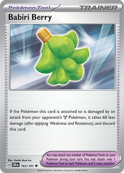 Babiri Berry Uncommon SV08: Surging Sparks 163/191 NM