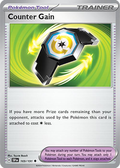 Counter Gain Uncommon SV08: Surging Sparks 169/191 NM