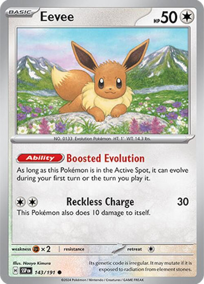 Eevee Common SV08: Surging Sparks 143/191 NM