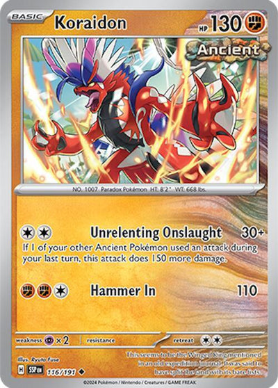 Koraidon Uncommon SV08: Surging Sparks 116/191 NM